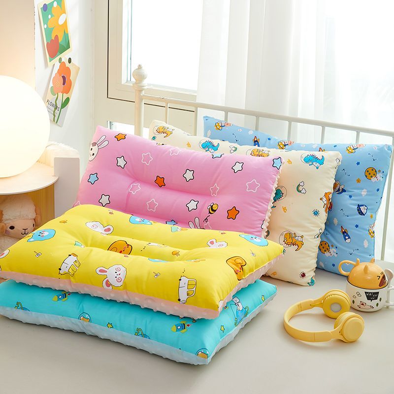 豆豆儿童枕头凉感丝枕芯1-12岁婴儿幼儿园小学生枕高清大图