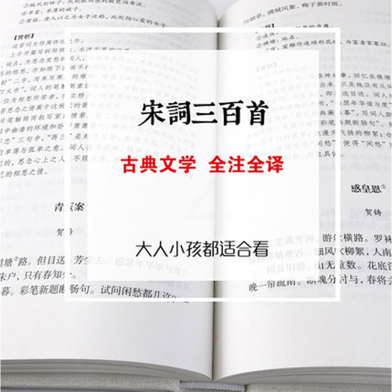 [正版]精装全译.唐诗三百首精装全解中国古诗词全宋词鉴赏词典辞典赏析唐诗宋词选集配宋词三百首华好诗词诗经诗词书籍