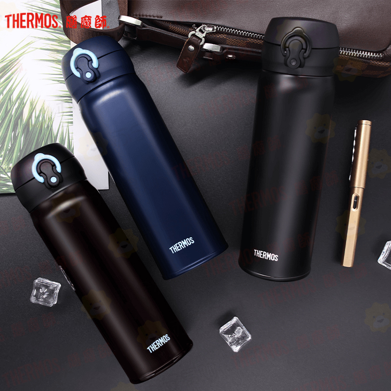 膳魔師(THERMOS)保温杯JNL-502大容量膳魔师500ml水杯高真空保冷304不锈钢一键开启轻量便携车载户外通用