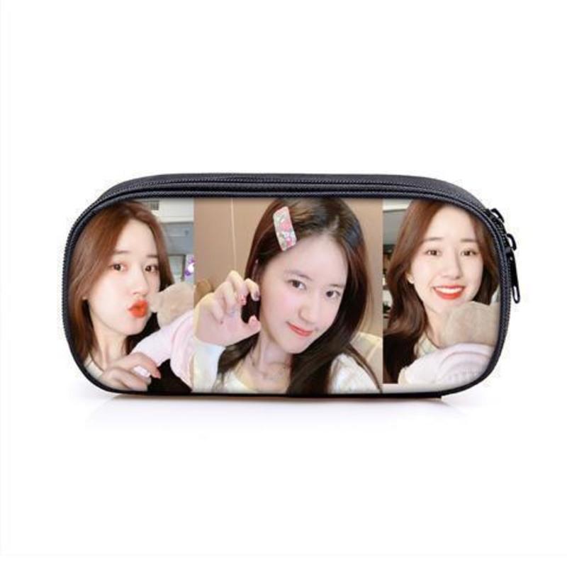 盐系小清新原创笔袋赵露思同款初中生多功能文具袋小学男女生笔白色