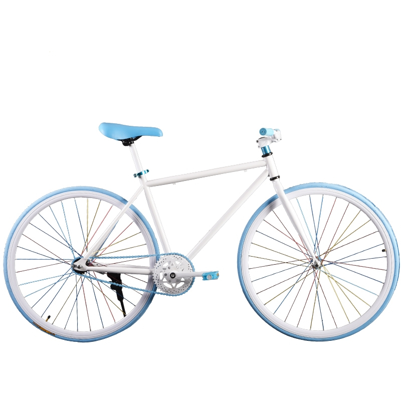 闪电客死飞自行车男女学生成人款式2624寸倒刹倒骑彩色复古单车公路