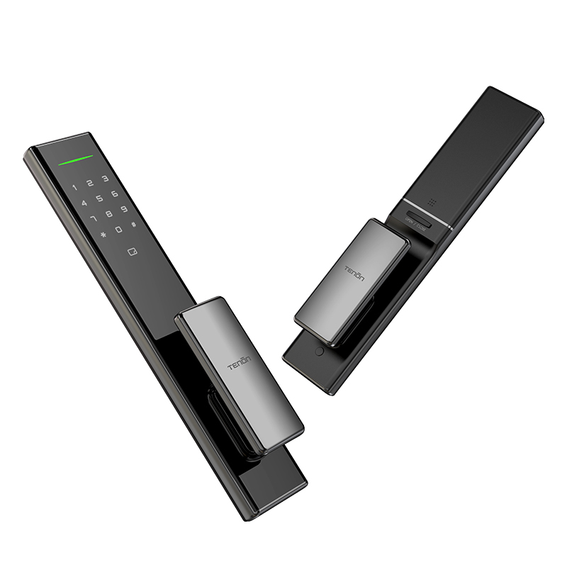 亚太天能（TENON）微信智能指纹锁家用指纹密码锁电子门锁 A5 枪金黑