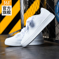 361°女士鞋运动板鞋樱花粉色蝴蝶结休闲鞋子361°厚底小白鞋