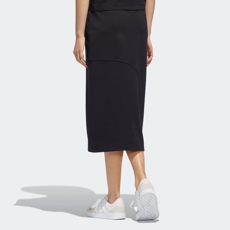 ADIDAS/阿迪达斯NEO新款女子休闲针织侧开叉半身裙