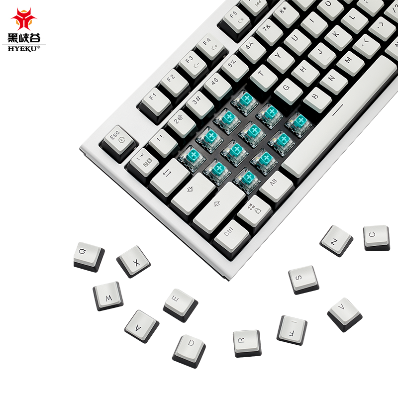 4g双模机械键盘 108键pbt键帽 凯华box新轴 黑森林慕斯 天空蓝轴