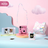 富士instax立拍立得一次成像相机miniSE（粉色）+配件包