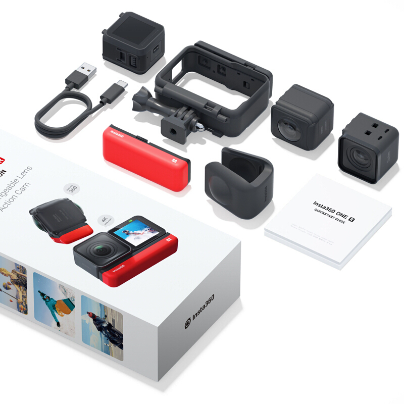 Insta360 ONE R 双镜头版 防抖运动相机4K广角 5.7K全景旅行Vlog滑雪机车摩托车骑行潜水跳伞