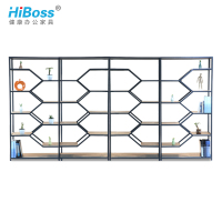 HiBoss简约现代中式博古架展示架书架陈列架置物架