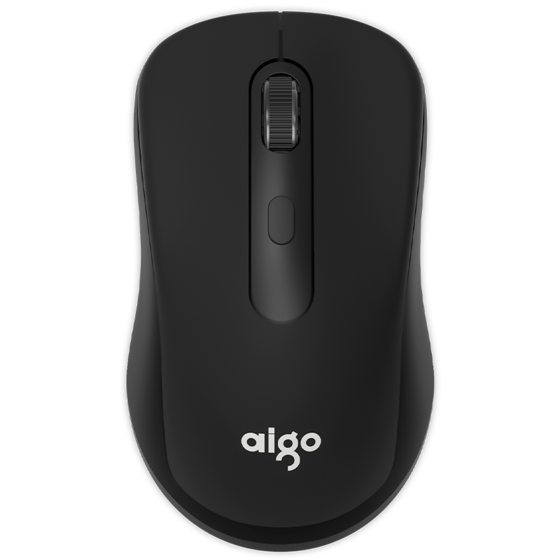 爱国者(AIGO) 2.4G无线鼠标安静无声可爱游戏办公家用小巧精致 M21 黑色