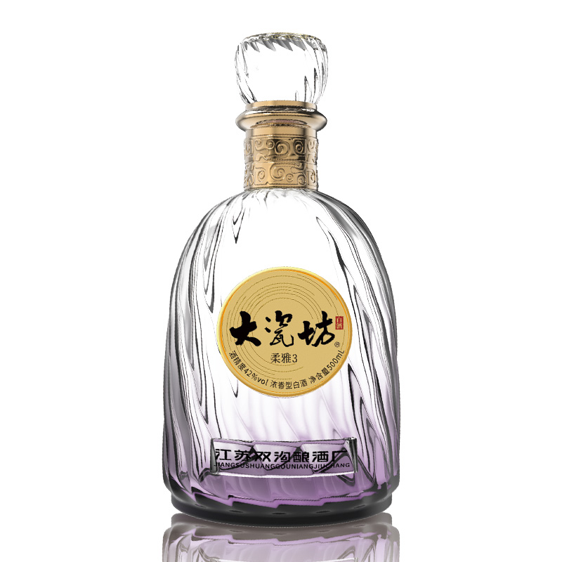 大瓷坊酒-柔雅3 浓香型白酒 42%vol 纯粮酿造 500mlx4/箱 优级高清大图