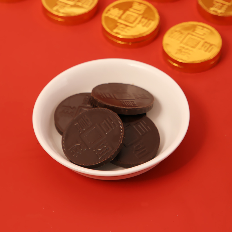 徐福记原味金币型代可可脂巧克力制品袋装192g糖果零食休闲食品办公室零食下午茶