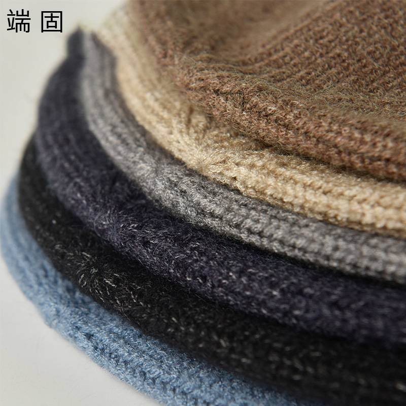 端固 毛线保暖大头围包头针织帽fh7/顶高清大图