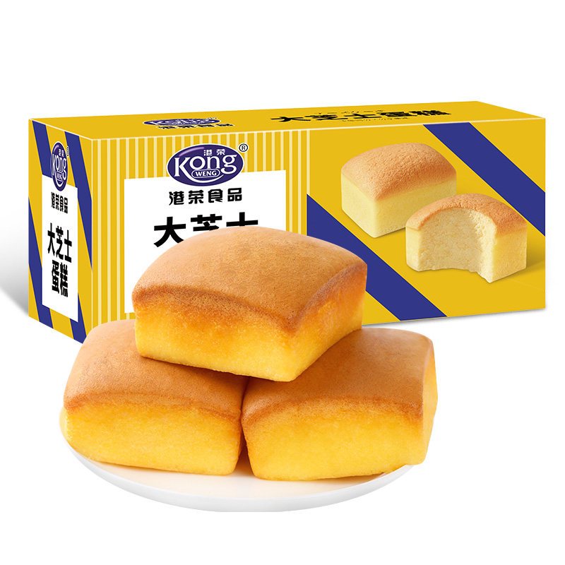 港荣大芝士蛋糕蒸蛋糕早餐糕点心网红面包蛋糕零食品