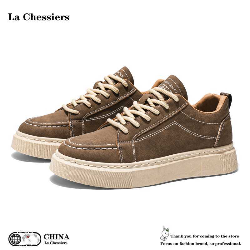 La Chessiers男鞋春季2025新款潮牌百搭板鞋男士休闲运动防滑潮鞋