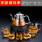 电陶炉煮茶器套装纳丽雅家用小型耐热玻璃花茶泡茶壶蒸茶炉电磁烧水茶具 电陶炉(钻石款)黑色+养生壶+六色/把杯+直身公杯