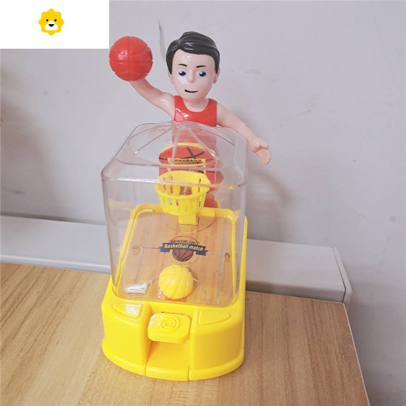 真智力灌篮趣味投篮机灯光音乐玩具儿童创意休闲 黄色 街篮趣味机1个