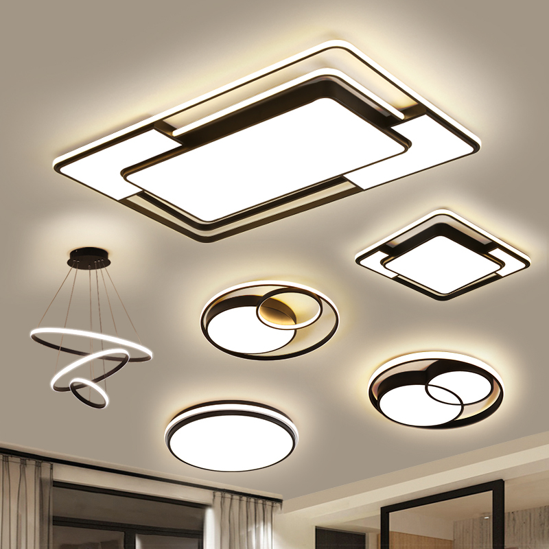 闪电客客厅灯简约现代大气长方形led吸顶灯2020年新款灯具组合全屋