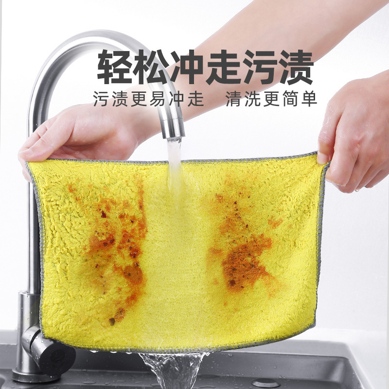 家务清洁神器家用洗碗布厨房用品吸水毛巾不掉毛不沾油抹布擦桌布|?推荐特惠装[加厚双锁边强吸水](20*30)20条