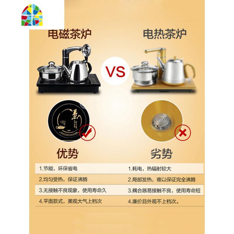 封后盈悦茶台电磁炉烧水壶平底家用茶盘嵌入式茶炉平板半自动上水水壶 FEN 平板款15SG-11(整套)面板尺寸20*37