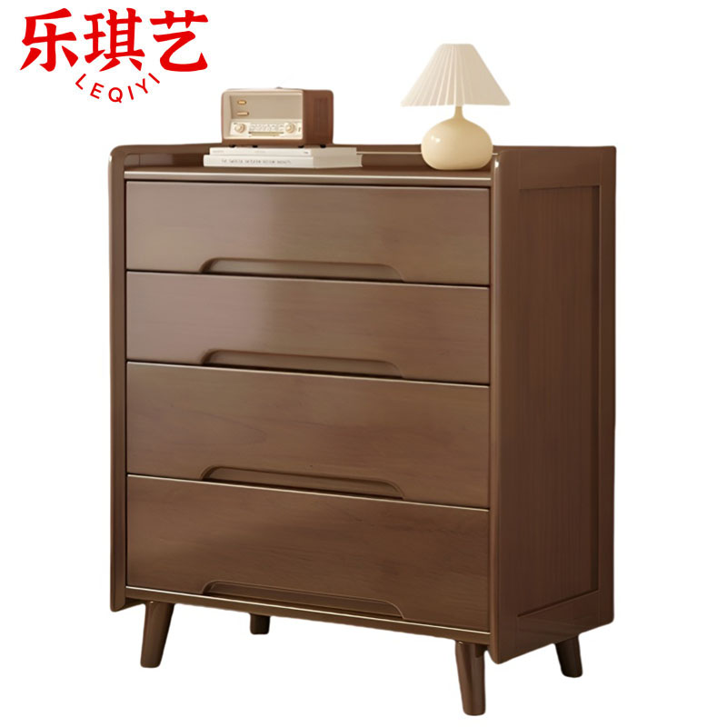乐琪艺 实木斗柜 胡桃色 80.4*40*94.5cm 个