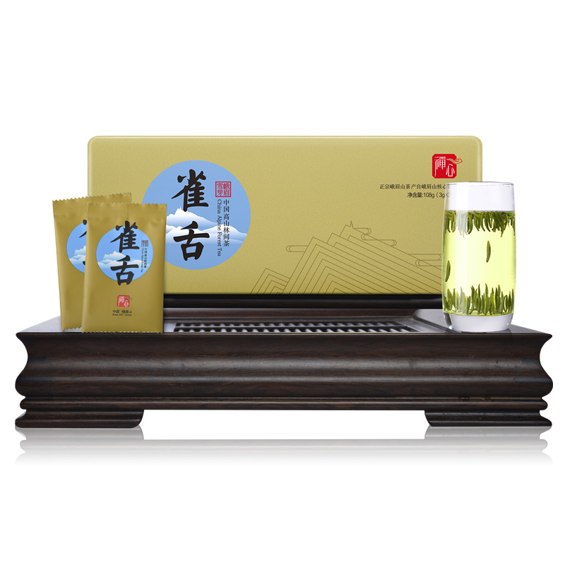 峨眉雪芽 雀舌禅心108克 绿茶雀舌茶叶礼盒