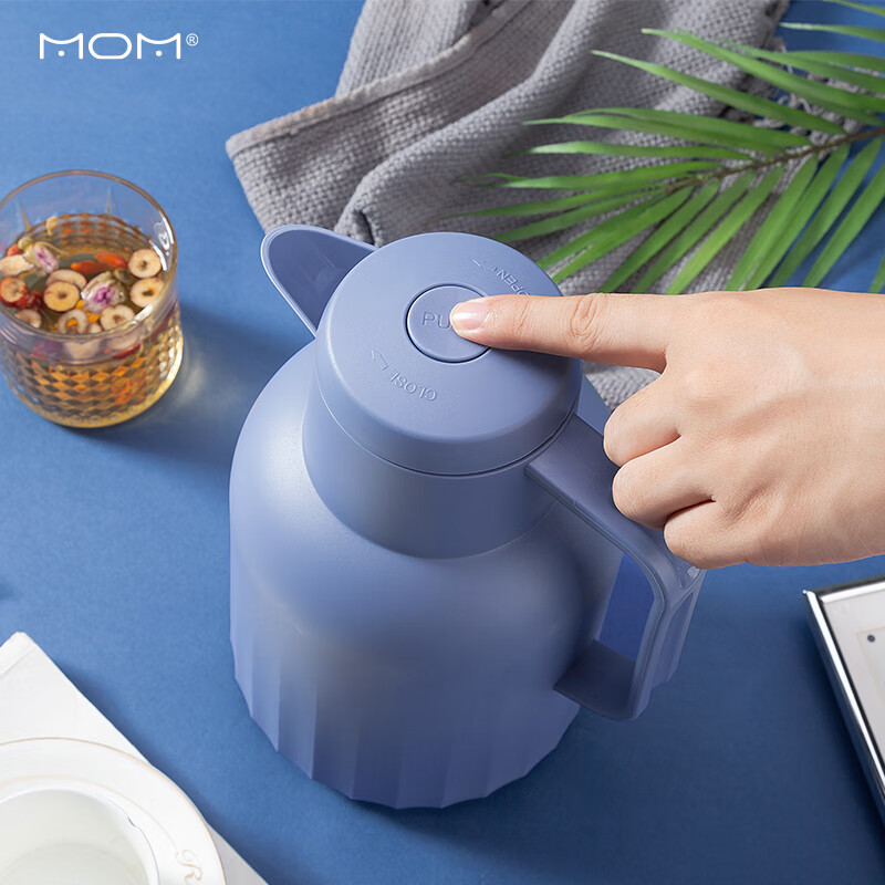 山重山(MOM) 1L春天保温壶6031 蓝色