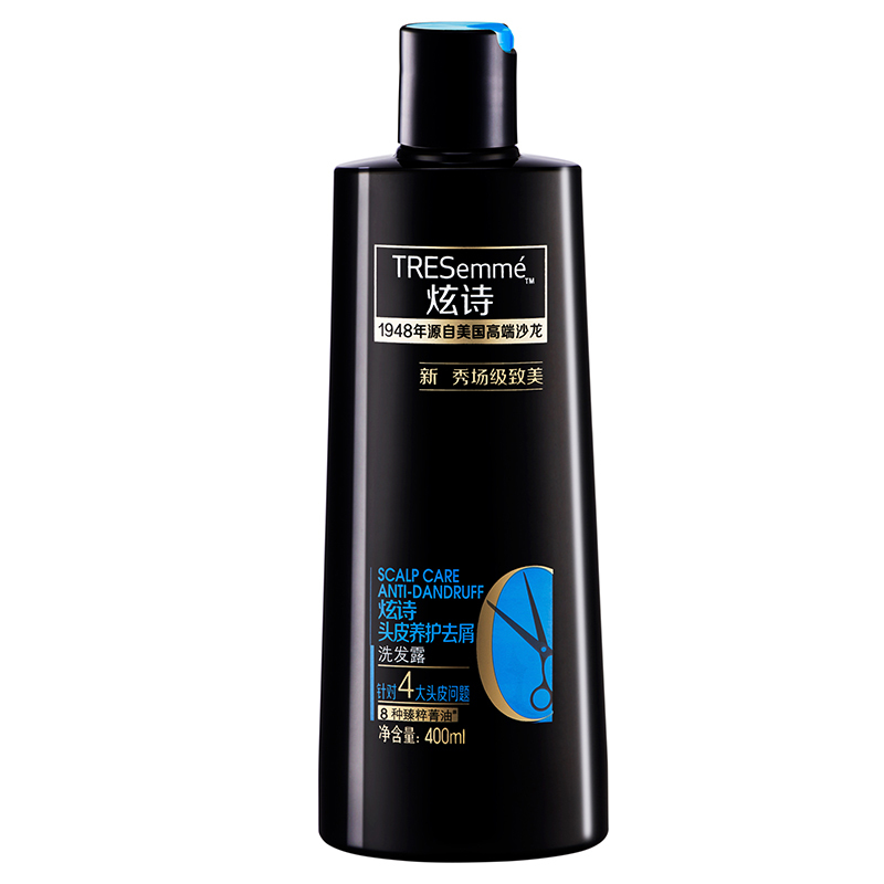 炫诗(Tresemme)头皮养护去屑洗发水400ml 所有发质;干性;油性;受损发质;中性 适合成人[联合利华]
