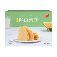 春光食品海南特产椰香薄饼榴莲味105g/盒椰子饼干休闲零食