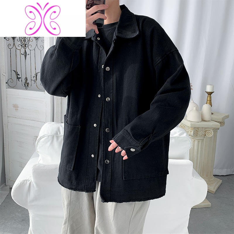 yuansu外套男秋季薄款潮流休闲百搭学生韩版夹克外穿开衫褂子情侣外衣