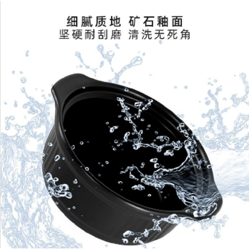 康舒大容量陶瓷砂锅耐高温炖锅家用燃气干烧不裂砂锅煲石锅 至臻千叶蓝3.4L(单位:个)