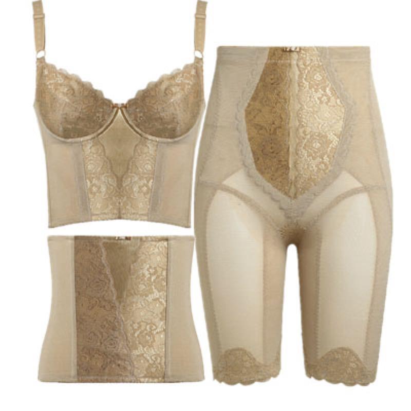 管理器美容院三件套装拉卡中脉正品美体塑身内衣文胸【价格 图片 品牌