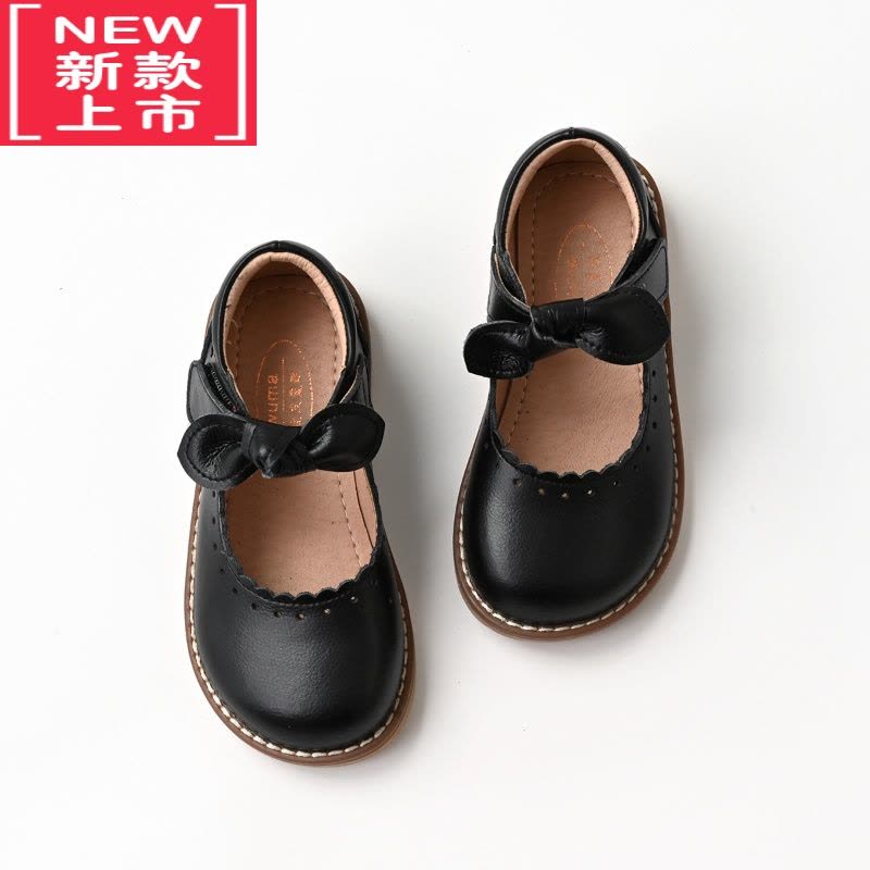 可莉允儿童小皮鞋 软底防滑 女童蝴蝶结公主鞋 洛丽塔鞋子 春秋款 童鞋运动休闲鞋图片