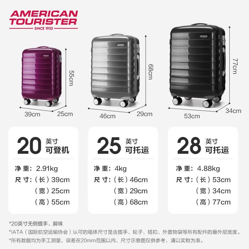 新秀丽(samsonite) 美旅行李箱NC2 20英寸 灰色 1个高清大图