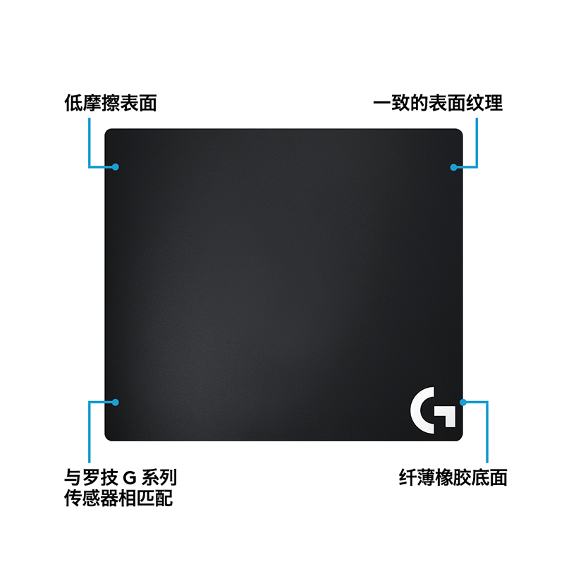 罗技(Logitech) G440硬质游戏鼠标垫-黑色高清大图