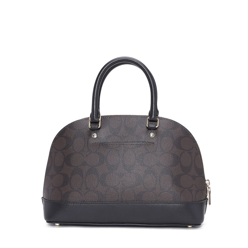 COACH 蔻驰女包 SIERRA SATCHEL 贝壳包 单肩包斜挎包手提包 字母马车标织物F27583金扣