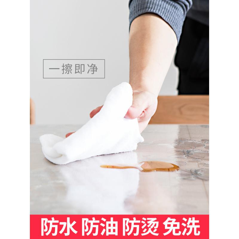 家柏饰(CORATED)水晶板透明桌垫pvc软玻璃桌布防水防烫塑料台布餐桌垫正方形胶垫高清大图