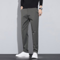 秋季新款裤子男修身微弹纯色中腰百搭日常基础款男士轻商务休闲裤