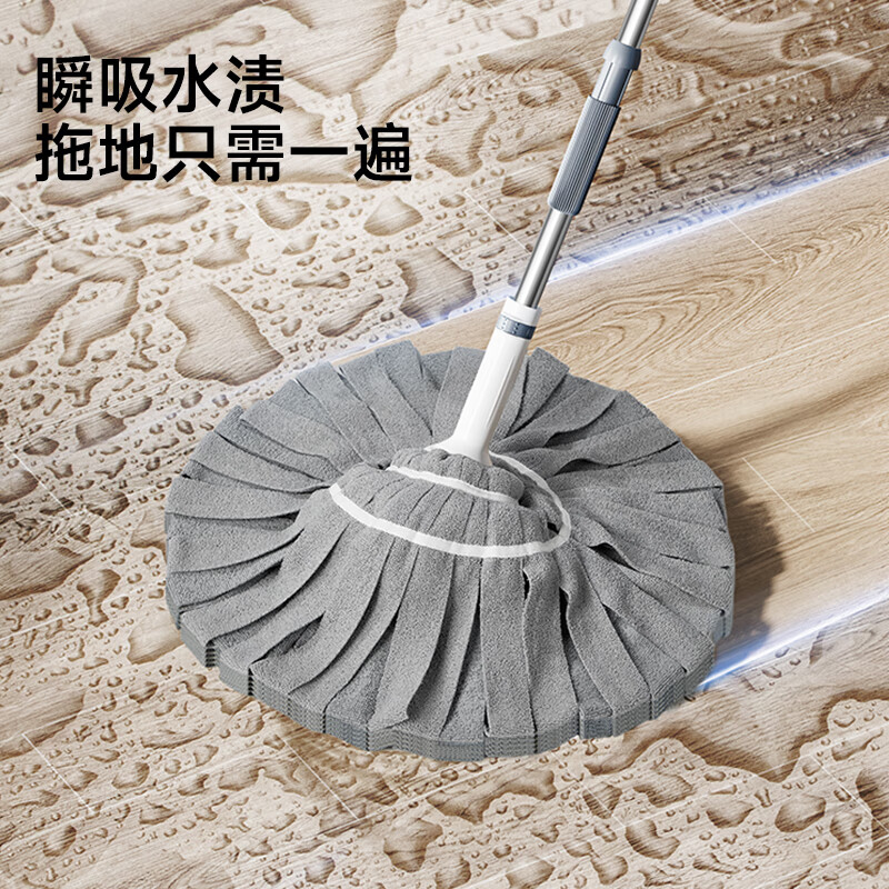五月花拧水拖把大尺寸50CM*1布免手洗家用吸水布条款拖布懒人墩布