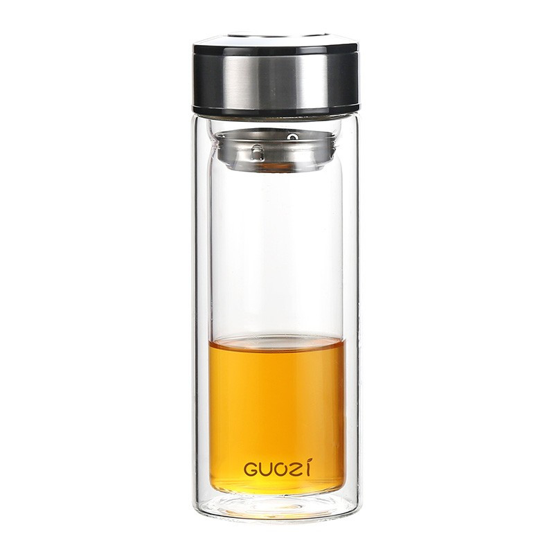 果兹玻璃杯300ml高硼硅玻璃密封杯盖雅致GZ-S01