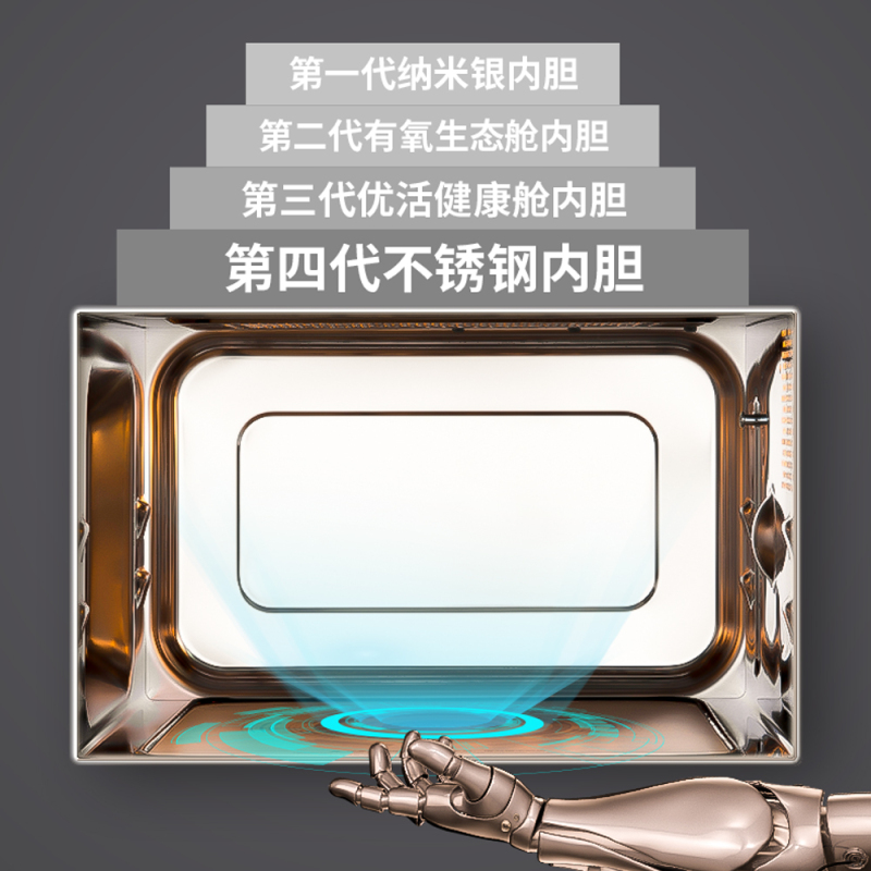 格兰仕(Galanz)变频微波炉家用智能微蒸烤一体机光波炉不锈钢内胆大功率速热食物G90F23CSXLV-R6A(B0)