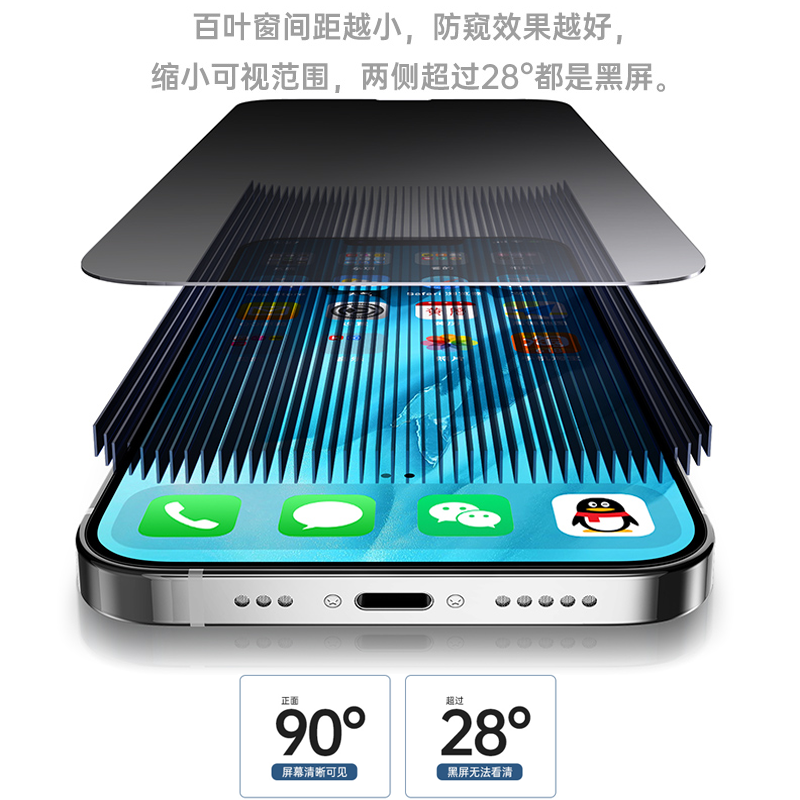 苹果 iPhone 12 Pro max 专用 钢化膜 保护膜 防窥膜 28度防窥 专为保护隐私而生 屏幕膜 摩邦仕