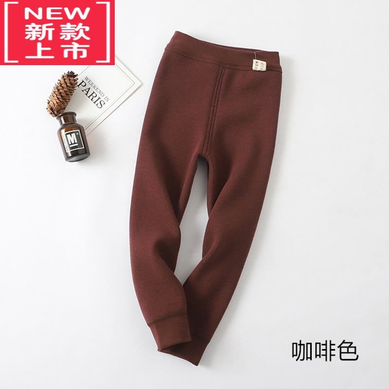 可莉允秋冬儿童保暖裤弹力修身加绒加厚 男童女童打底裤珍珠绒图片