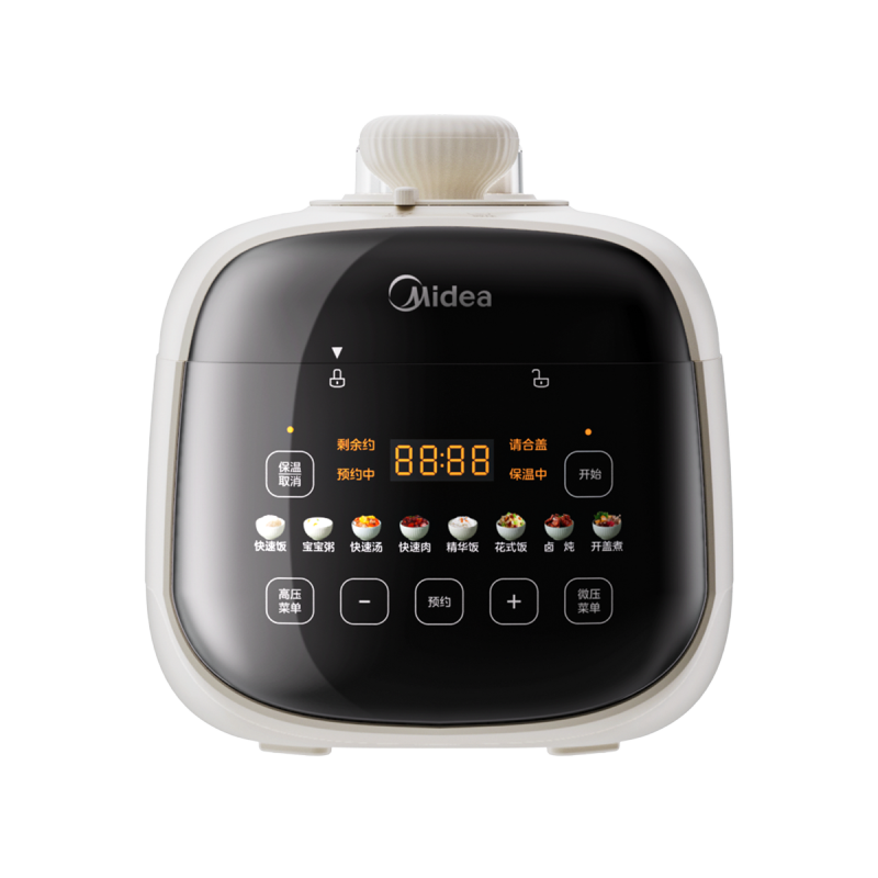 美的(Midea)触控电压力锅高压2.5L小型2-3人电饭煲全自动智能预约开盖火锅宝宝粥煲汤 MY-E3915