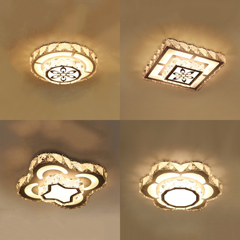 水晶吸顶灯阳台灯过道灯led闪电客现代简约客厅玄关灯楼梯走廊酒店