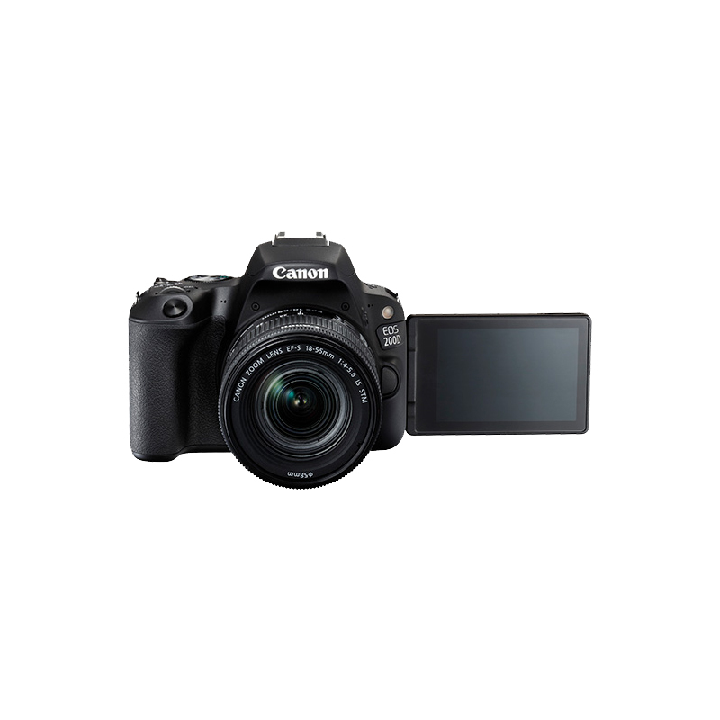 佳能(Canon)EOS 200D 数码单反相机套机黑色(EF-S18-55IS STM黑色)