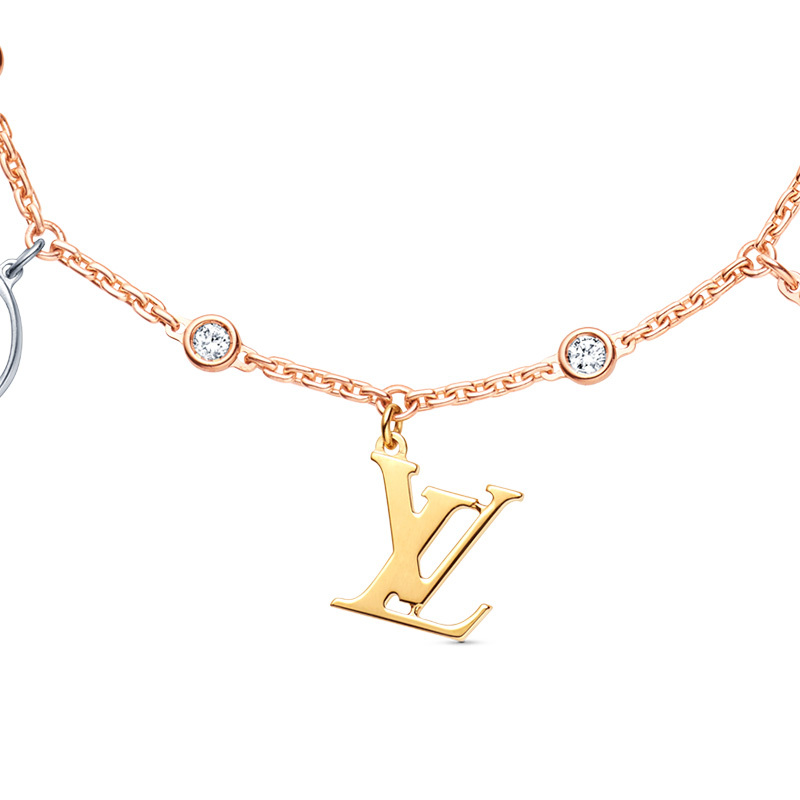 路易威登新款女士配饰lv idylle blossom charms 18k玫瑰金钻石项羜q