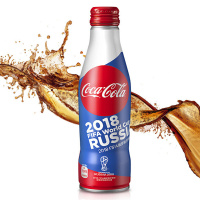 可口可乐 Coca-Cola 汽水 世界杯国旗定制装 网红可乐 铝瓶 碳酸饮料250ml(四种国家图案随机发货)