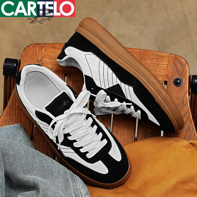 线下专柜同款卡帝乐鳄鱼cartelo新款百搭男鞋板鞋帆布鞋休闲鞋小白鞋