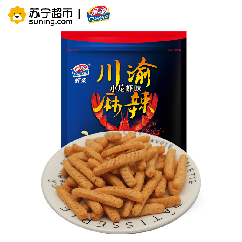 亲亲 膨化食品 虾条川渝麻辣小龙虾味40g(休闲零食）