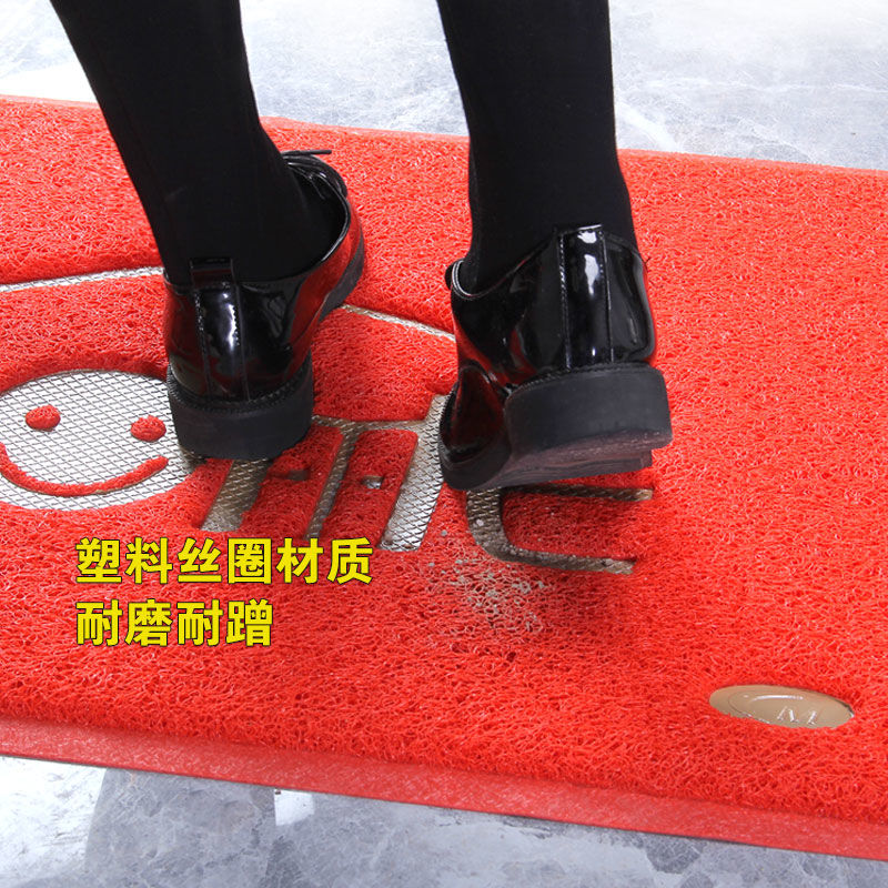 门口地垫进门脚垫家用出入平安塑料防滑垫欢迎光临垫地毯高清大图